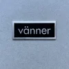 Metallskylt, Vänner, Svart