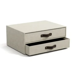 Minibyrå 2 lådor, Birger canvas, Bigso, Beige