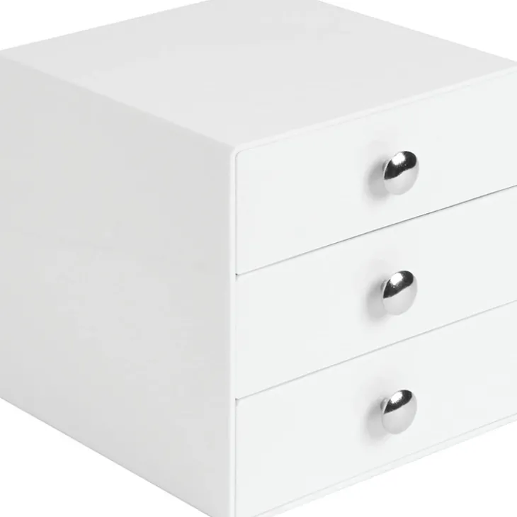 Minibyrå 3 lådor, iDesign, Vit