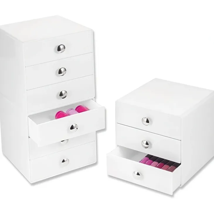 Minibyrå 3 lådor, iDesign, Vit