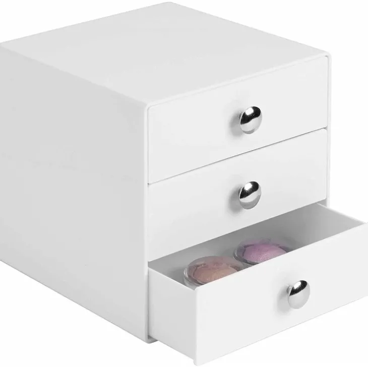 Minibyrå 3 lådor, iDesign, Vit