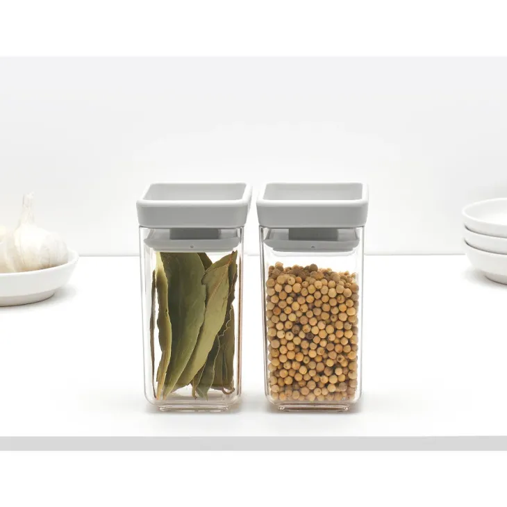 Mini förvaringsburk 2-pack, Brabantia, Ljusgrå