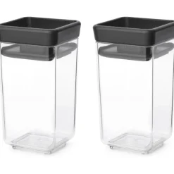 Mini förvaringsburk 2-pack, Brabantia, Mörkgrå