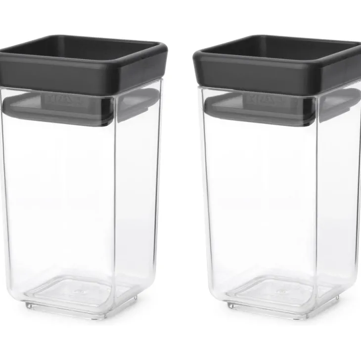 Mini förvaringsburk 2-pack, Brabantia, Mörkgrå