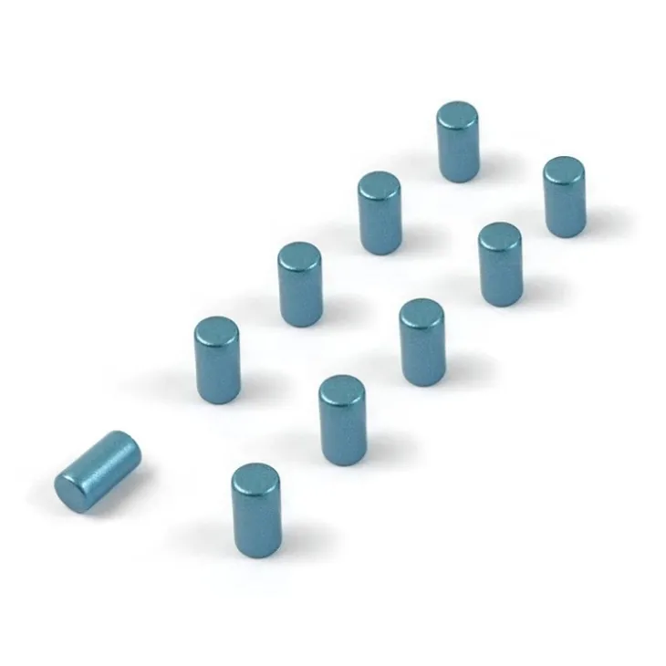 Minimagnet cylinder 10-pack, Blå