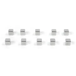 Minimagnet kub 10-pack, Silver