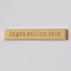 Mässningsskylt, Ingen reklam tack
