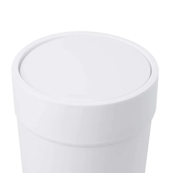 Papperskorg med vipplock 6L, Umbra, Vit