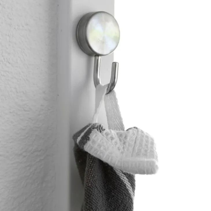 Rund magnetkrok 2-pack, Silver