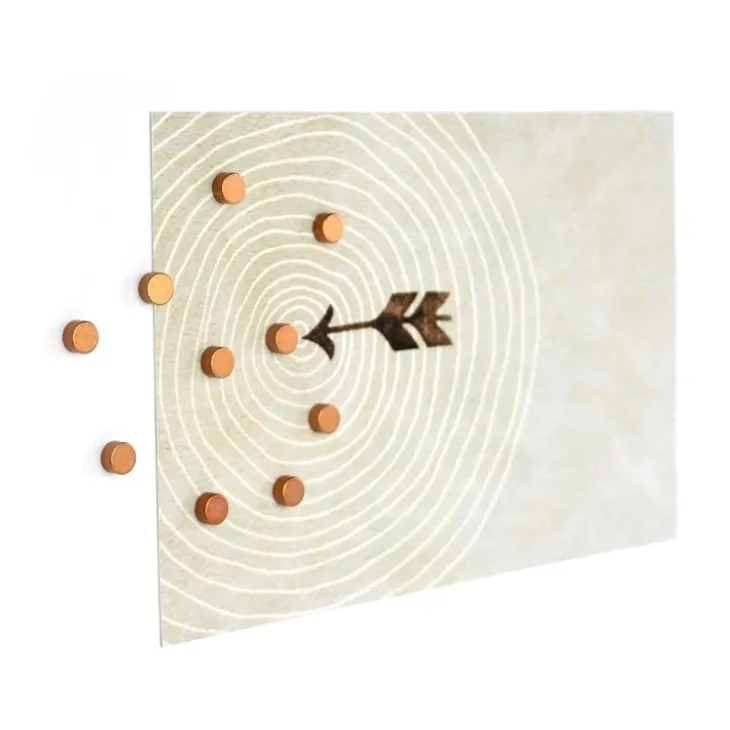 Rund minimagnet 10-pack, Koppar
