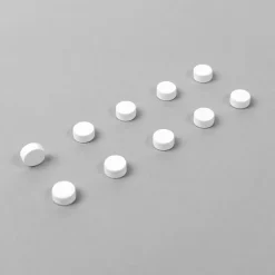 Rund minimagnet 10-pack, Vit