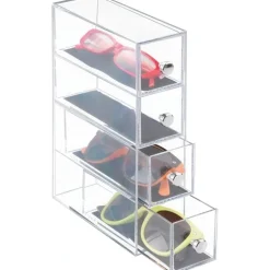 Smal minibyrå 4 lådor, Clarity