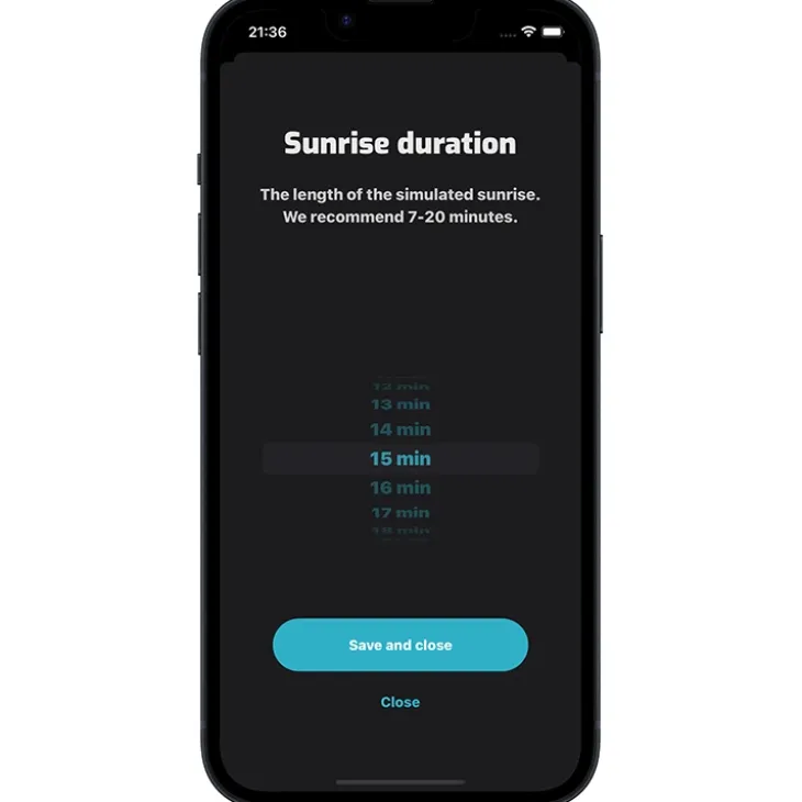 Smart väckarklocka med ljus, WakeMe