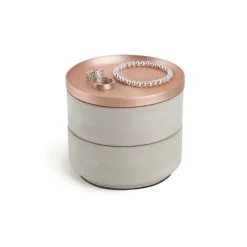 Smyckessask rund, TESORA, Ø 12,7cm, Umbra