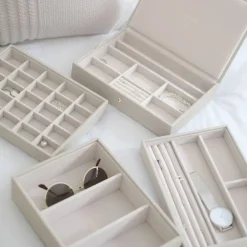 Smyckesskrin 4 våningar, Classic, Stackers, Beige
