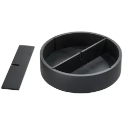 Snurrbricka i trä med avdelare, 30,5cm, The Home Edit, Svart