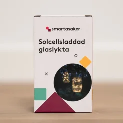 Solcellsladdad glaslykta