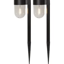 Solcellsladdad markbelysning, 2-pack, 30 cm