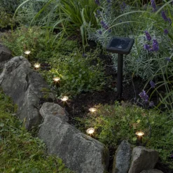 Solcellsslinga med minispotlights