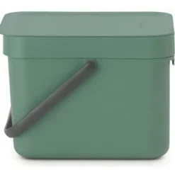 Sophink med lock och handdtag 6L, Brabantia, Grön