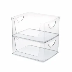 Stapelbar låda med öppen front, 25,4x20,3cm, iDesign
