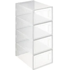 Stapelbar skolåda med lucka 4-pack