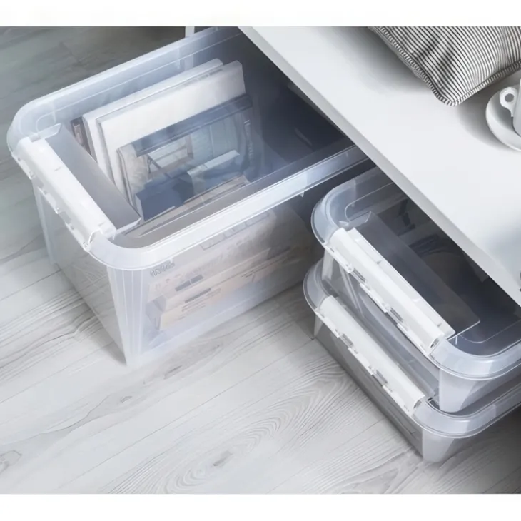 Stor förvaringslåda med lock 66L, SmartStore