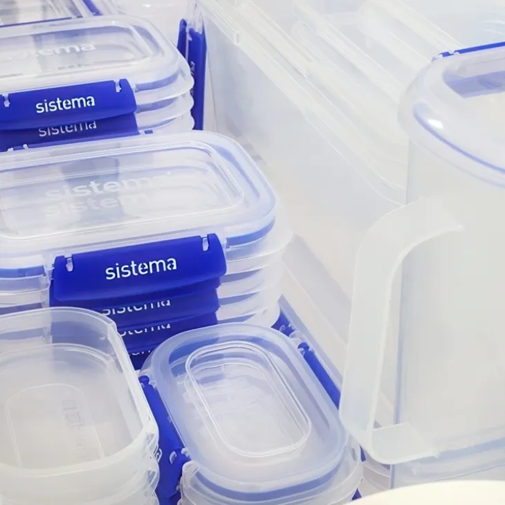 Stor kvadratisk förvaringsburk 3,5L, Sistema