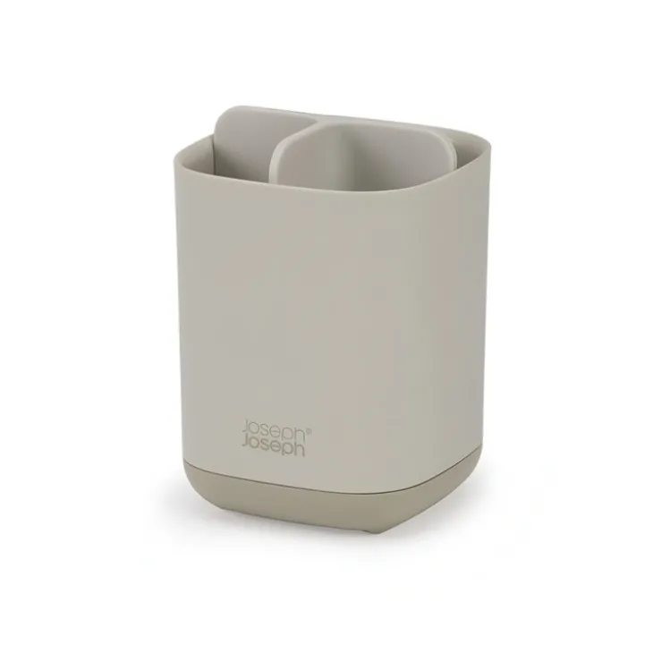 Tandborstmugg för eltandborste, Joseph Joseph, Beige