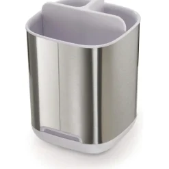 Tandborstmugg för eltandborste, Joseph Joseph, Silver