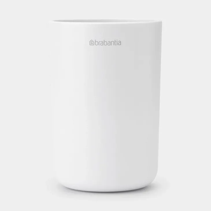 Tandborstmugg med avdelare, Brabantia, Vit