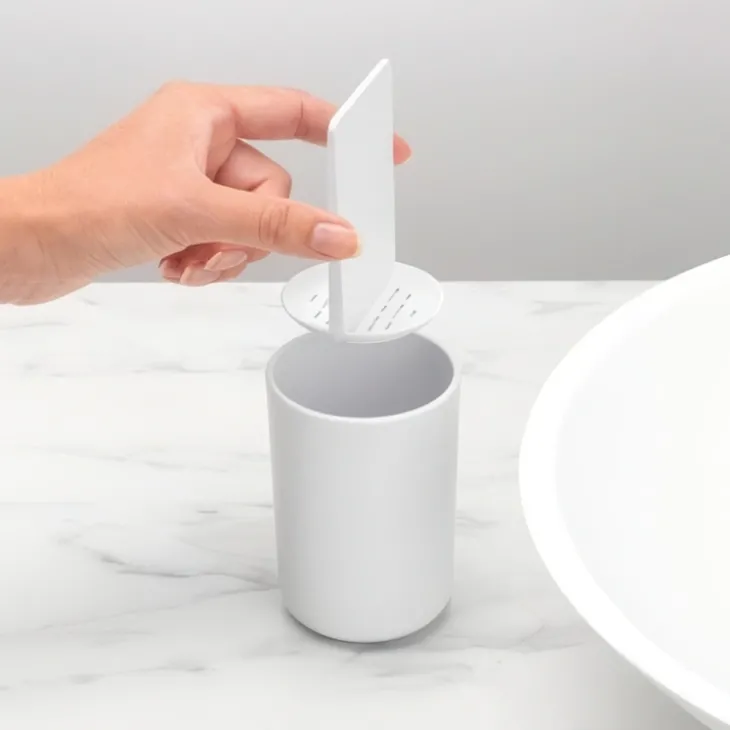 Tandborstmugg med avdelare, Brabantia, Vit