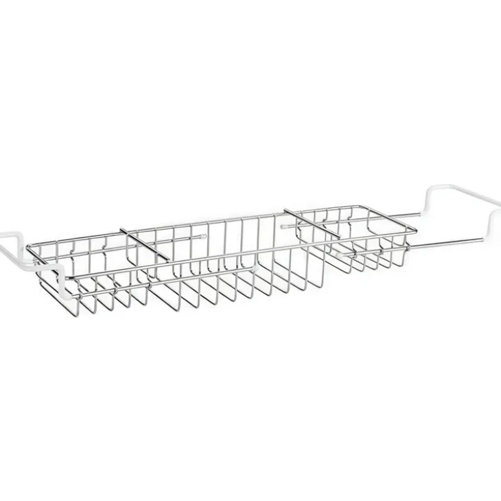 Utdragbar badkarsbricka i metall, 58-92cm