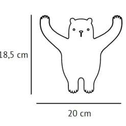 Väggkrok i återvunnen metall, Björn