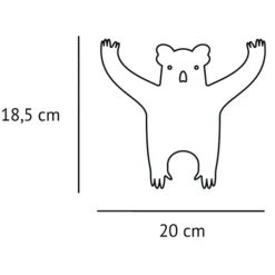 Väggkrok i återvunnen metall, Koala