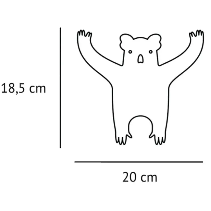 Väggkrok i återvunnen metall, Koala